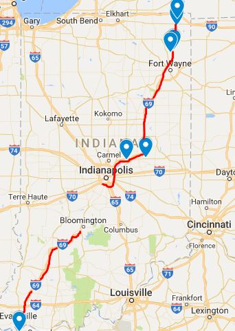 I 69 Exits Indiana Michigan